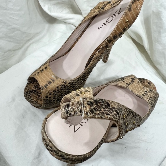 Zi Giny Animal Print Platform Amazingly Stunning And Sexy. WOW Beautiful! Size 9 - Picture 6 of 16